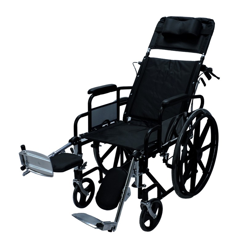 Silla de Ruedas Con Espaldar Reclinable y Soporte Cefálico
