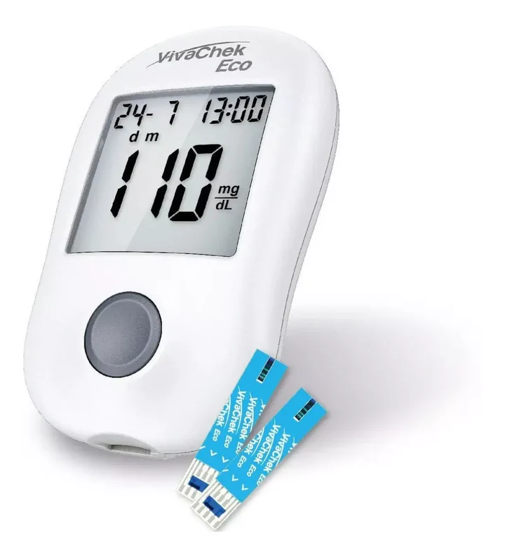 kit de Glucometria VivaChek + 60 tiras + 110 lancetas